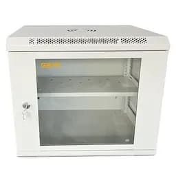 Шафа настінна GEAR 9U 19 600x450x500 мм, + Полиця 19, grey (GWMSN-9U-600-450G)