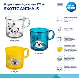 Кружка Canpol babies Exotic Animals 170 мл бірюзова (2/100_tur2) - мініатюра 3