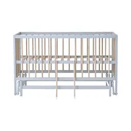 Ліжечко дитяче Казка-2 шарнір-підшипник, висувна планка сірий + натуральна