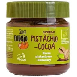 Шоколадна паста Super Fudgio веганська з фісташками органічна 190 г