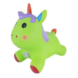 Дитяча іграшка-стрибун "Єдиноріг" Bambi RB2520 музика, світло Зелений