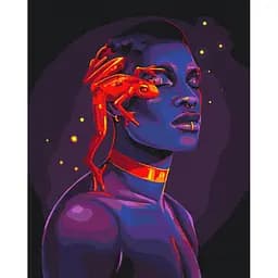 Картина за номерами на підрамнику Brushme Неонова подруга Соломія Ковальчук