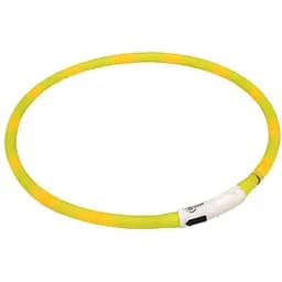 Світлодіодний нашийник Croci 40 см з USB для зарядки жовтий