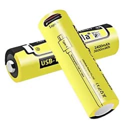 Акумулятор AA LiitoKala USB-T36 2400 mAh пальчиковий Li-Ion із зарядкою від Type-C 1.5V Плоский плюс (19322) - мініатюра 4