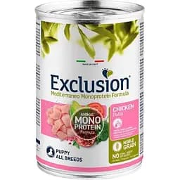 Вологий корм для цуценят усіх порід Exclusion Noble Grain Puppy Chicken All Breed з м`ясом курки 400 г