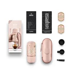 Портативна еспресо-кавоварка Wacaco Nanopresso рожева з чохлом - мініатюра 3
