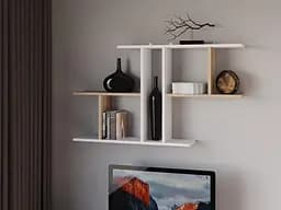 Полиця навісна Moreli T-8 1048x600x180 мм Білий/Дуб Сонома (mo-t8-white-sonoma)