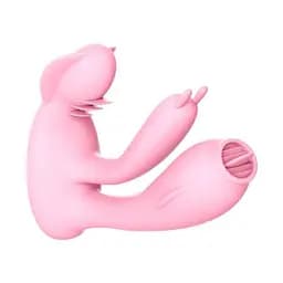 Смарт-вібратор для жінок Love Spouse з підігрівом для точки G з силікону 110 мм рожевий