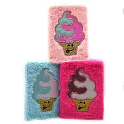 Блокнот пухнастий Ice Cream, А5, 80 аркушів, клітинка, 70 г/м², жовтий - мініатюра 2