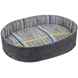 Лежак для тварин BronzeDog Comfort овальний XS 30х40х9 см сіро-сірий