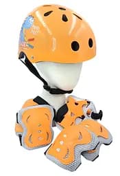 Комплект детского шлема и защиты Yongkang GB24429-2009 S (5–9 лет) оранжевый динозавр (G0001138)
