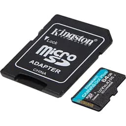 Карта пам'яті Kingston 64GB microSDXC сlass 10 UHS-I U3 V30 A2 Canvas Go Plus G4 (SDCG4/64GB) - мініатюра 2