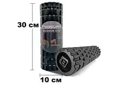Масажний ролер Solid Grid Roller Mini 30 см чорний EasyFit fit0025007 - мініатюра 2