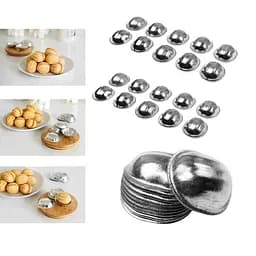 Металлические формочки порционные для выпечки печенья орешки 20 Серый 86522