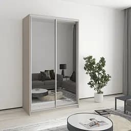 Шафа-купе дводверна MebelStar Уні AL 2 Дзеркала 120x60x210 см Кашемір (MBS-2660)