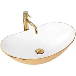 Умивальник Rea Royal white gold накладний REA-U7808, Золотий