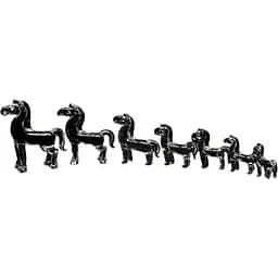 Коні кришталеві набір 7 шт. 26х16х6 см