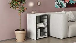 Стіл-тумба трансформер Смарт 2/1 Ferrum-decor 750x1450x500 Чорний метал ДСП Бетон 16 мм (FRD-105101) - мініатюра 3