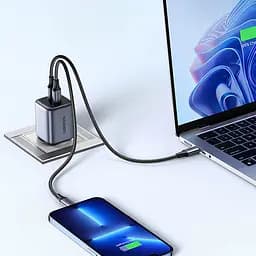 Зарядний пристрій 2xUSB 45W (2xUSB-C) Gan PD 25W+20W, CD294 Ugreen Сірий - мініатюра 4
