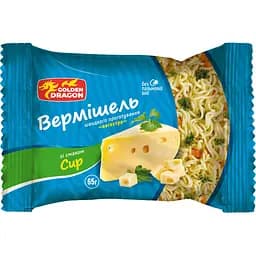 Вермішель швидкого приготування Golden Dragon зі смаком сиру 65 г