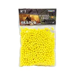 Пластикові кульки для дитячої зброї 1-152, 6 мм 1000 шт Жовтий