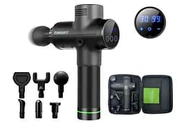 Массажный пистолет EasyFit Percussio (портативный перкуссионный вибромассажер для тела с 6 насадками) (EF-2073)