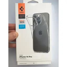 Оригінальний прозорий силіконовий чохол Spigen Liquid Crystal Flex для iPhone 14 Pro Crystal ACS04663 - мініатюра 8