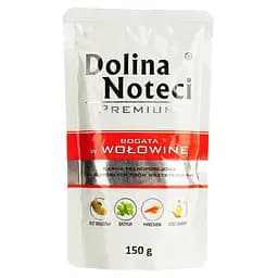 Вологий корм для собак Dolina Noteci Premium, з яловичиною, 150 гр