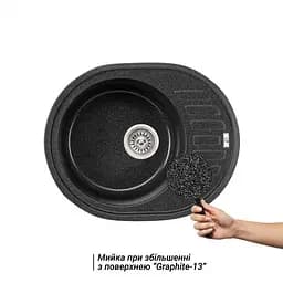 Кухонна мийка Lidz 620x500/200 GRF-13 (LIDZGRF13620500200) - мініатюра 2