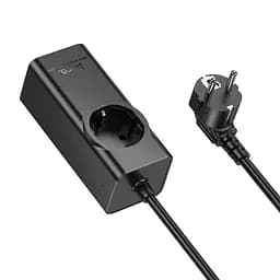 Мережевий подовжувач Hoco NS9 Wisdom 1-position (PD67W/3C1A) Desktop Socket Black - мініатюра 3