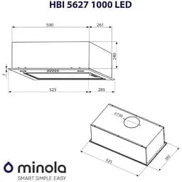 Витяжка вбудована Minola HBI 5627 IV 1000 LED - мініатюра 9