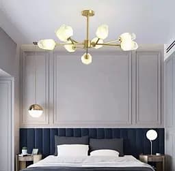 Люстра на 9 плафонів геометричної форми Ø 110 см | Арт. H 827/9 | Line F