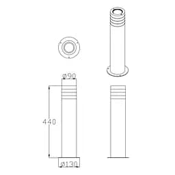 Вуличний світильник Goldlux 324009 Rino E27 1x12W IP54 BK - мініатюра 6