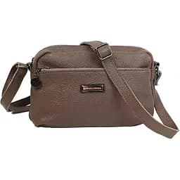 Женская кожаная сумка Borsacomoda на плечо коричневая sum0028719