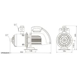 Насосна станція Optima OP25XL604 IB з інтелектуальним частотним перетворювачем, бак 5 л в комплекті - мініатюра 7