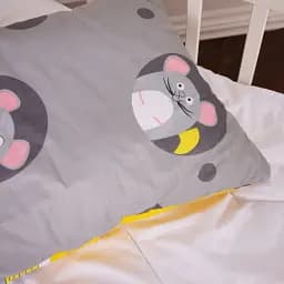 Набір антиалергенний MirSon зима Kids Time 20-0029 Funny mice 140x205 см бавовна: ковдра з подушкою (2200009664366) - мініатюра 9