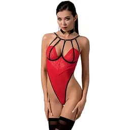 Боді з високим вирізом стегна AKITA Body red - Passion Exclusive L/XL