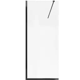 Душевая перегородка Qtap Walk-In Standard BLM209.C8 90x200 см, стекло Clear 8 мм, покрытие CalcLess, прозрачный, черный