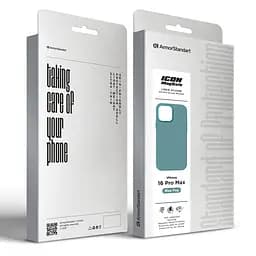 Силиконовый чехол с MagSafe для Apple iPhone 16 Pro Max, ICON2 MagCase, голубой, противоударный, панель с мягкой подкладкой, защита всего корпуса, поддержка беспроводной зарядки, совместим с защитными стеклами и пленками, ArmorStandart (ARM80199) - мініатюра 10