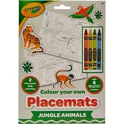 Підложки-розмальовки Crayola Джунглі з олівцями 2 шт. (15755-A)