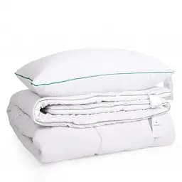 Набір MirSon вовна №9569 Gold Silk Hand Made Wool демі ковдра 140х205 см + подушка білий (2200010806182)