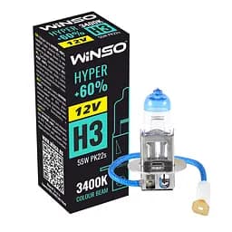 Галогенова лампа Winso H3 12V 55W PK22s HYPER +60%(712320)