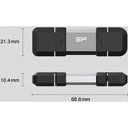 USB флеш накопичувач Silicon Power USB 64G SILICON POWER usb3.2+TypeC Mobile C51 (SP064GBUC3C51V1S) - мініатюра 4