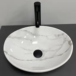 Умивальник VBI Parma calcatta glossy накладний VBI-011024, Мармур