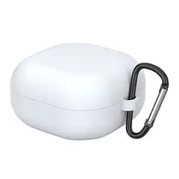 Силіконовий чохол для навушників Samsung Galaxy Buds Live/Buds 2/Buds 2 Pro/Buds Pro/Buds FE SM-R400, Hang Case, білий, ультратонкий захисний кейс товщиною 2 мм, захист від подряпин, пилу та ударів, компактний, з карабіном для кріплення