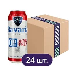 Упаковка пива Bavaria безалкогольного светлого 12 л ж/б (0.5 л х 24 шт.)