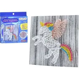 Набір для творчості Limo Toy Єдиноріг малюнок ниткою за технікою Strsng-Art M5873UA 