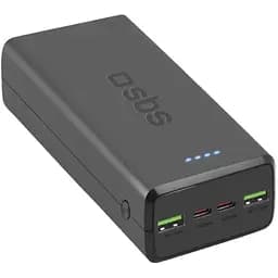 УМБ SBS 30000mAh 20W PD,QC, 2xUSB-A, 2xUSB-C Black
