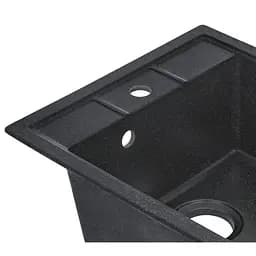 Кухонна мийка Lidz 460x515/200 BLA-03 (LIDZBLA03460515200), Чорний - мініатюра 5