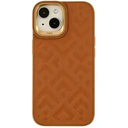 Чохол-накладка Kajsa Briquette Collection Rhombus Apple iPhone 15 Brown